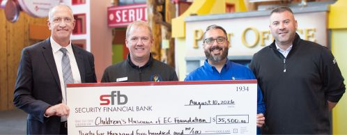 Security Financial Bank Increases Commitment to Children's Museum to $60,500